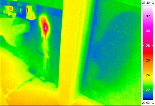 Leckageortung Aachen im Gäste WC über thermografische Untersuchung